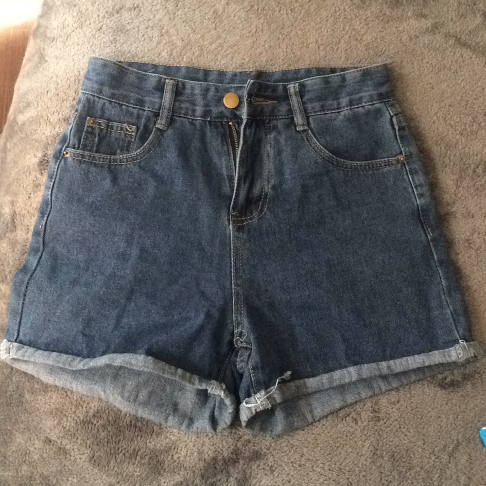 High Rise Jean Shorts